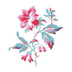 Fototapeta na wymiar Vintage style floral vector illustration