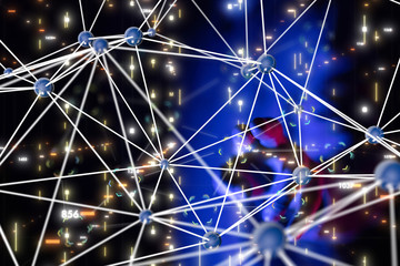 Abstract technology geometric and data