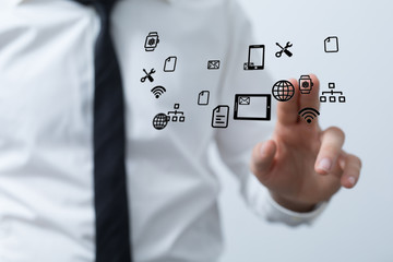Cloud storage and Computing concept digital