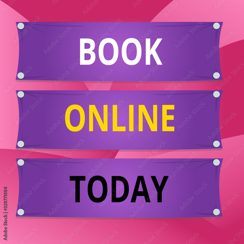 Poster handwriting text writing book online. conceptual photo booklike form that is only available to read 