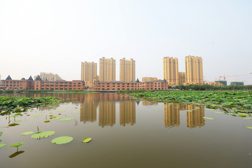 Fototapeta premium Water Park Scenery, Luannan County, Hebei Province, China