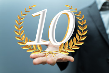 Template 3d  Years Anniversary Illustration.