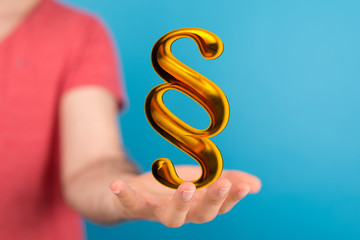 paragraph insurance law sign digital in hand