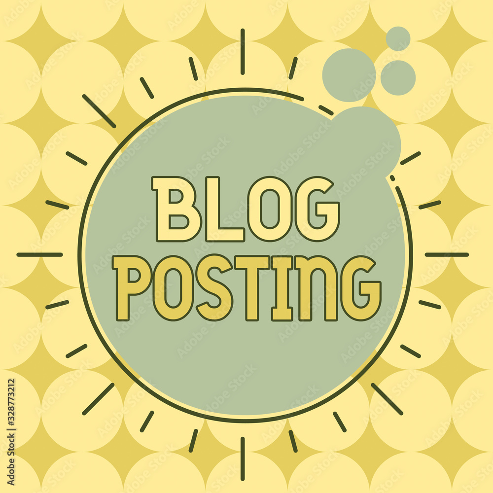 Poster conceptual hand writing showing blog posting. concept meaning regular record of someone s is thought