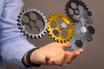 Gear With Success Concept digital.
