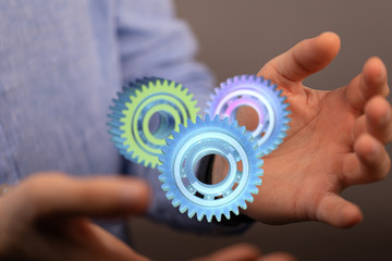 gear Technology setting concept background.