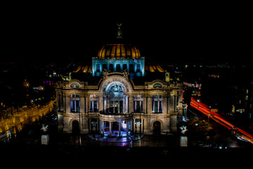 Aerial view of the Palacio de Bellas Artes at Mexico City, Mexico