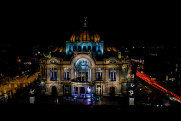 Obraz premium Aerial view of the Palacio de Bellas Artes at Mexico City, Mexico