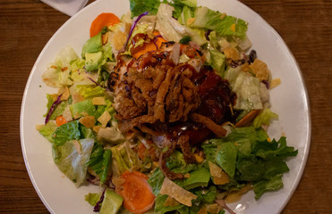 delicious salad with chicken
