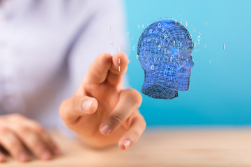 Mind, brain power and energy concept.