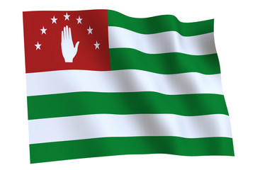 Abkhazia Flag waving