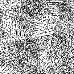 Obraz premium Seamless black and white grunge texture. Monochrome pattern repeating ink pattern