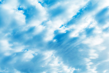 Evening cloudy sky outside the city