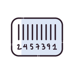 barcode fill style icon vector design