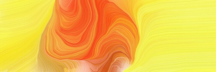 vibrant colored banner with waves. curvy background design with khaki, tomato and pastel orange color