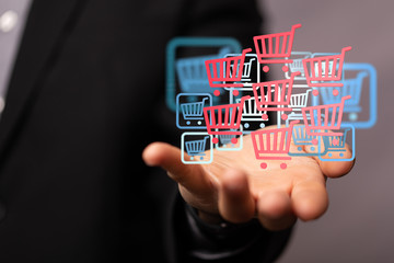 Add To Cart Internet Web Store Buy Online E-Commerce concept.