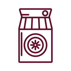 orange juice box icon, line style icon