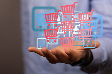 Add To Cart Internet Web Store Buy Online E-Commerce concept.