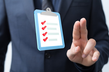 Digital checklist or todo-list displayed .