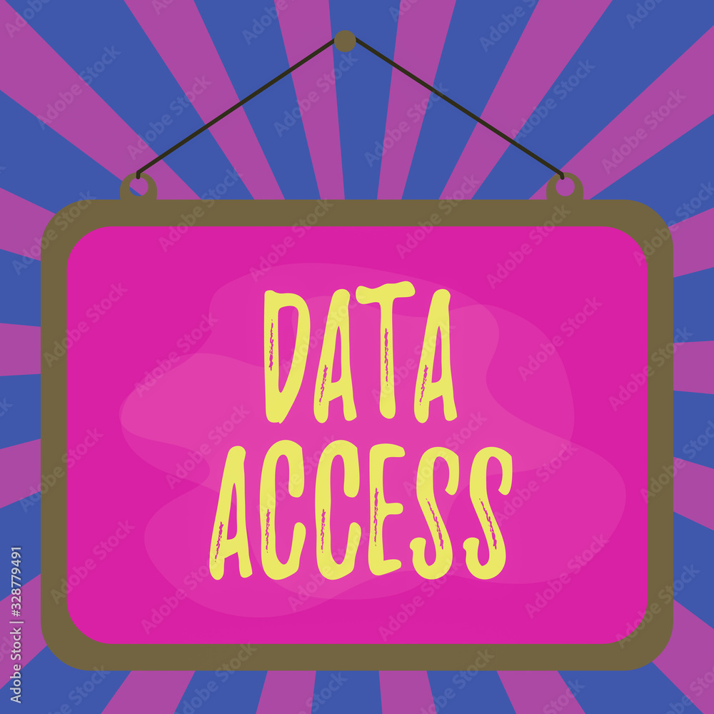 Fototapete word writing text data access. business photo showcasing a user s is ability to access data stored w