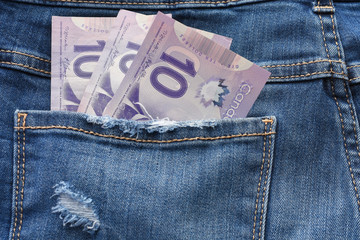 Canadian Money in Pocket