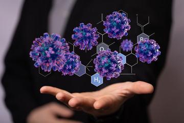 contagious coronavirus pandemic, dangerous virus outbreak 3d.