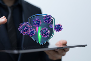contagious coronavirus pandemic, dangerous virus outbreak 3d.