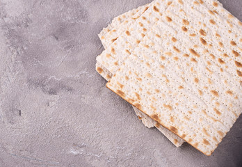 Traditional ritual Jewish bread matzah