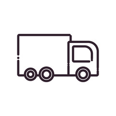delivery truck line style icon vector design
