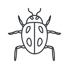 ladybug icon, line detail style