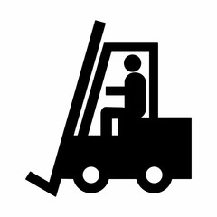 A Forklift truck icon on white background