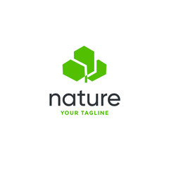 leaf logo design vector for nature symbol template editable