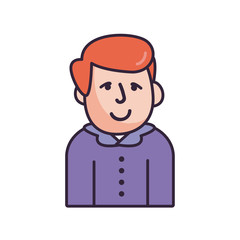 Isolated avatar man fill style icon vector design