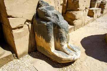 Fragments of the legs of statues