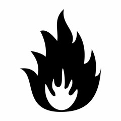 A Warning flammable symbol on white background