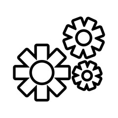 gearwheel tool in white background