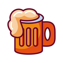 beer mug icon, fill style design