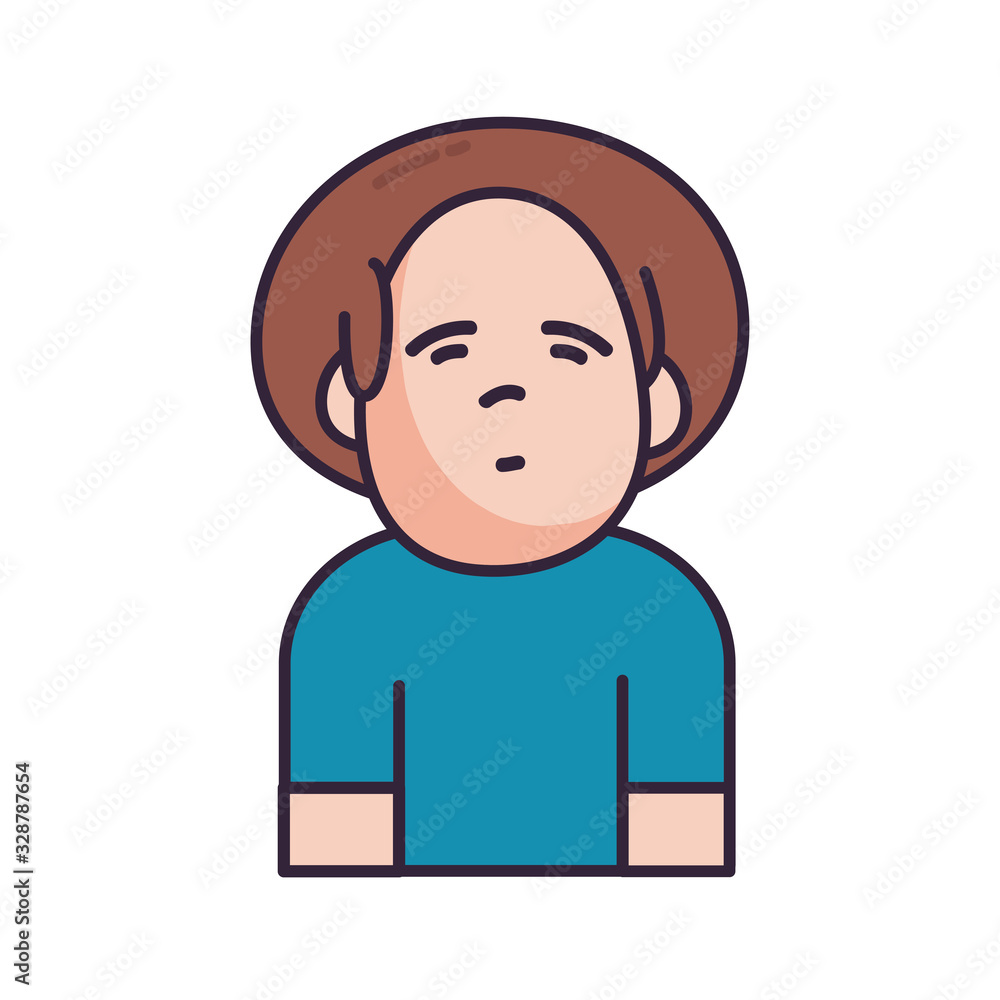 Poster isolated avatar man fill style icon vector design