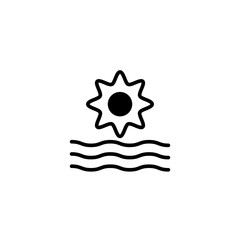 Vector illustration, sunset icon design