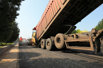rural highway construction site, Luannan County, Hebei Province, China