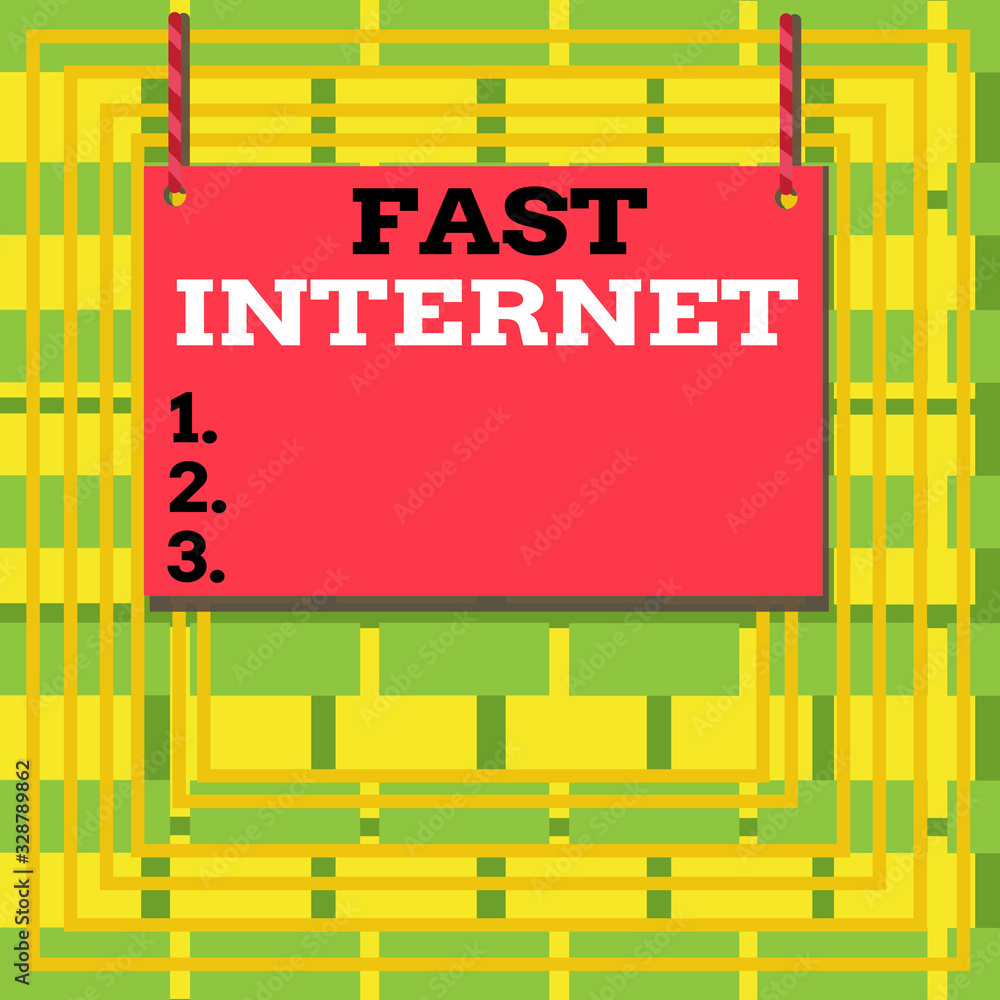 Poster text sign showing fast internet. business photo showcasing term used for internet service that is fa