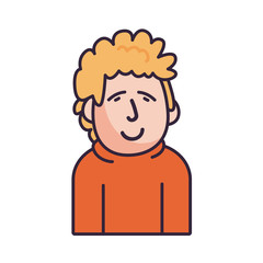 Isolated avatar man fill style icon vector design