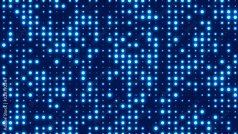 Poster dot white blue pattern screen led light gradient texture background. abstract technology big data di