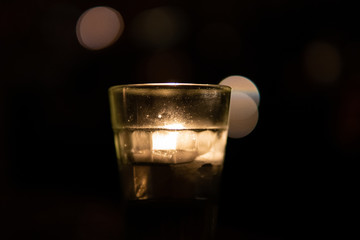 Candlelight With Bokeh Lights 
