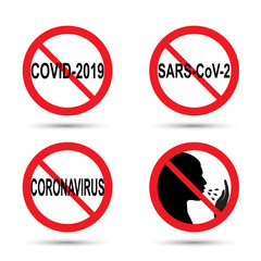 Stop coronavirus concept vector illustration. Isolated icon