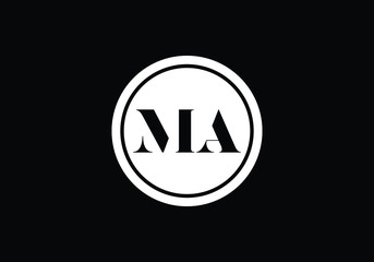 Obraz premium Initial Letter M A Logo design vector template, Monogram Logo sign symbol