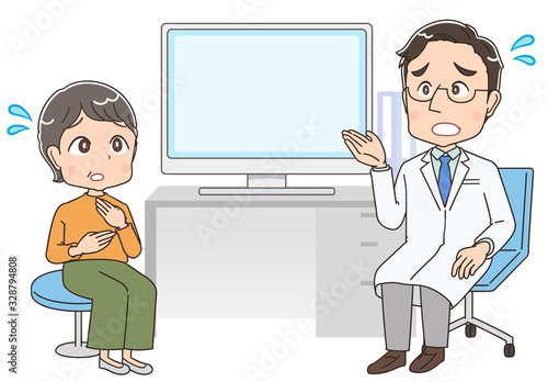 診察 病院 イラスト 人物 医者 医師 診断 診療 Wall Mural よぴんこ Yopinco