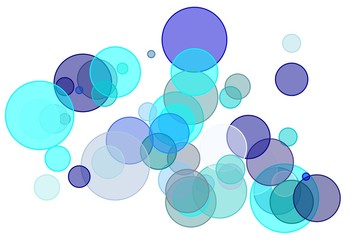 Abstract blue circles illustration background