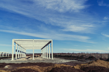 Fototapeta na wymiar Outdoor picture of large industrial construction site