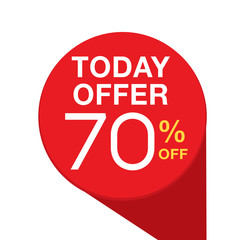 Today, Sale, special offer tag, price tags, Sales Label, banner, Vector illustration.